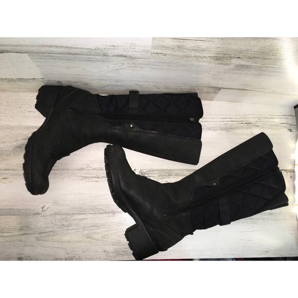 Merrell Winter Riding Boot Womens 7.5  Black Leather Knee High Waterproof - Picture 7 of 10